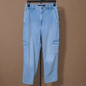 Hollister Women's Ultra High Rise Dad Cargo Jeans Size 26